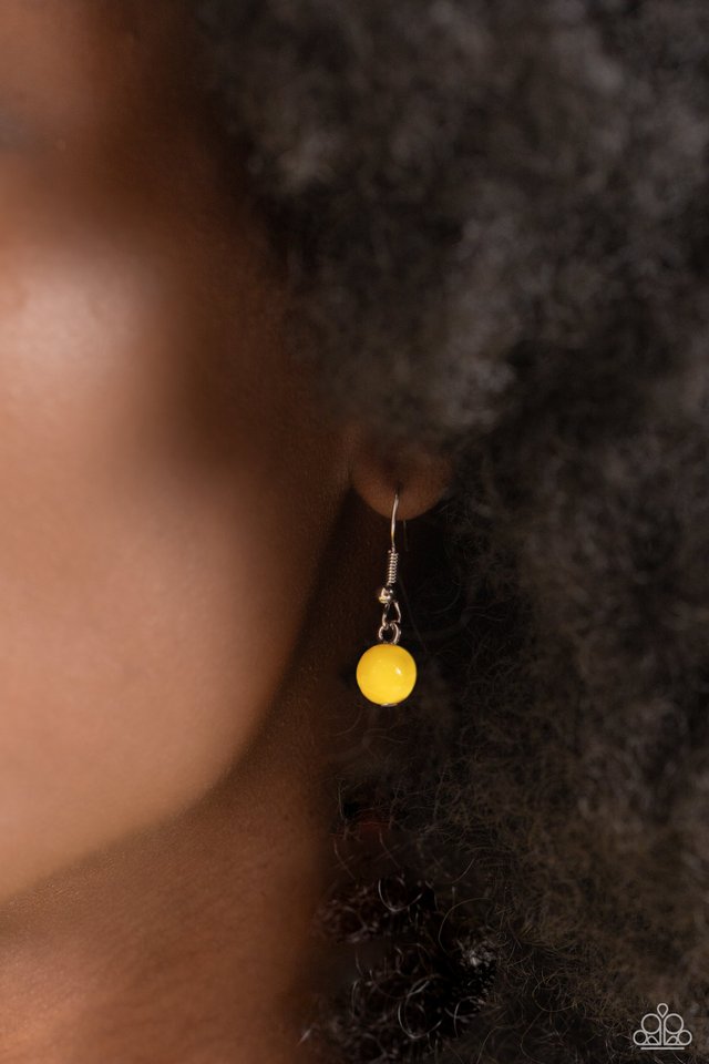 SUN and Fancy Free - Yellow - Paparazzi Necklace Image