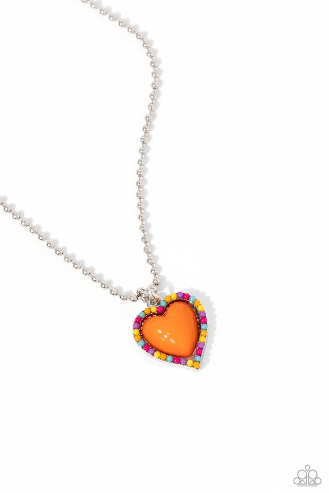 Romantic Ragtime - Orange - Paparazzi Necklace Image
