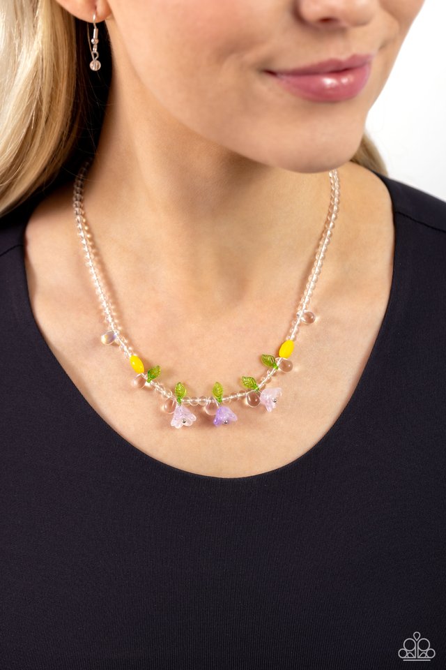 World GLASS Wonder - Purple - Paparazzi Necklace Image