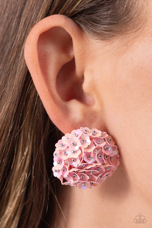 Corsage Character - Pink - Paparazzi Earring Image