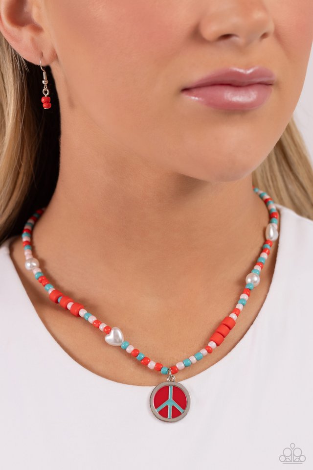 Pearly Possession - Red - Paparazzi Necklace Image