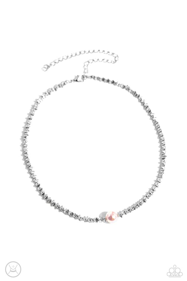 Tasteful Triangles - Pink - Paparazzi Necklace Image