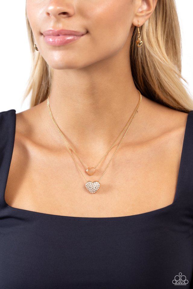 Mismatched Model - Gold - Paparazzi Necklace Image