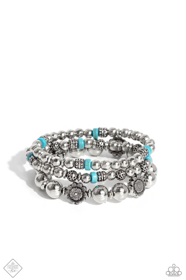 Garden Party Passion - Blue - Paparazzi Bracelet Image