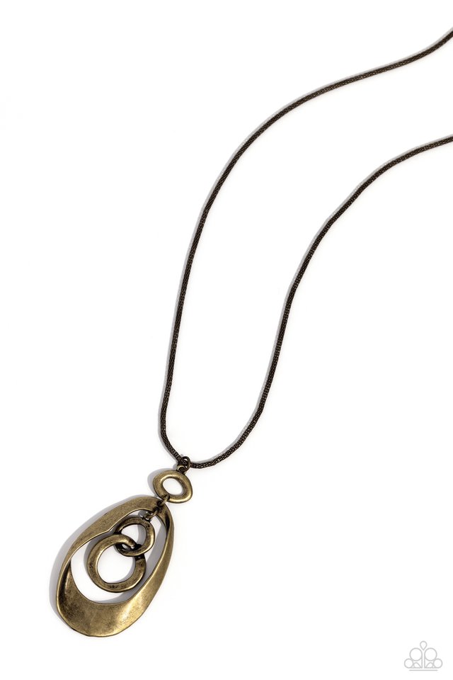 Industrial Impulse - Brass - Paparazzi Necklace Image