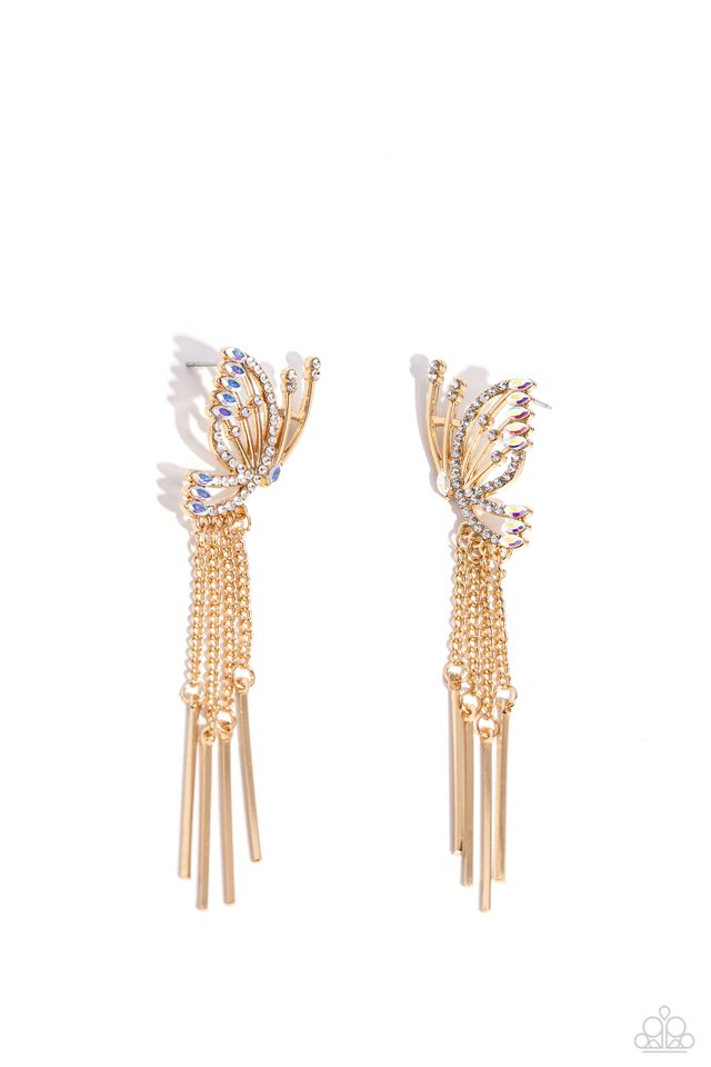 A Few Of My Favorite WINGS - Gold - Paparazzi Earring Image