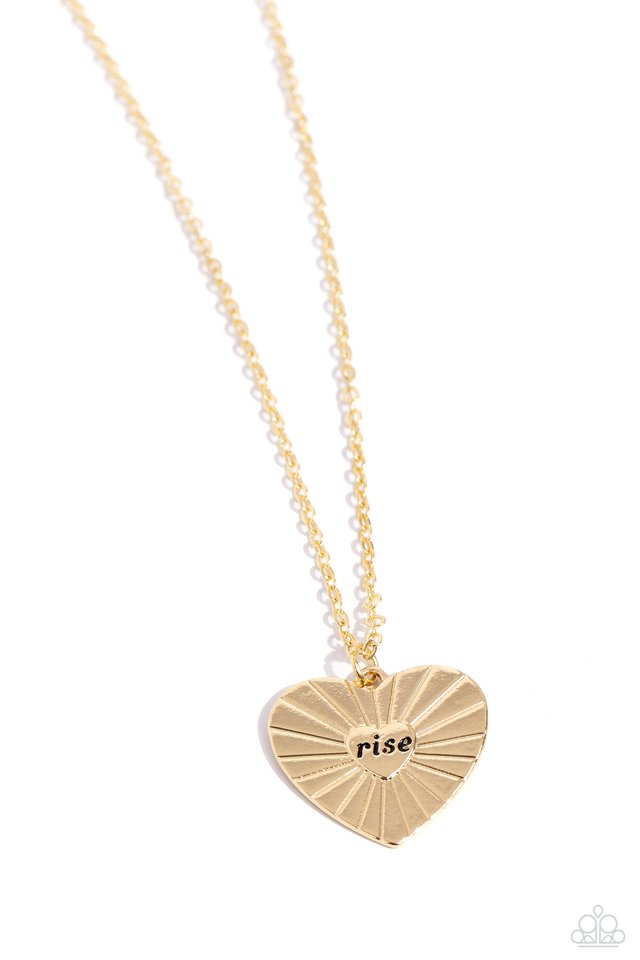 Elevated Embrace - Gold - Paparazzi Necklace Image