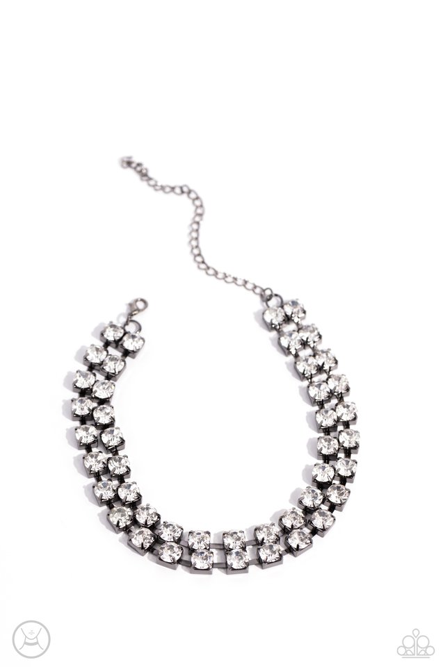 Glistening Gallery - Black - Paparazzi Necklace Image