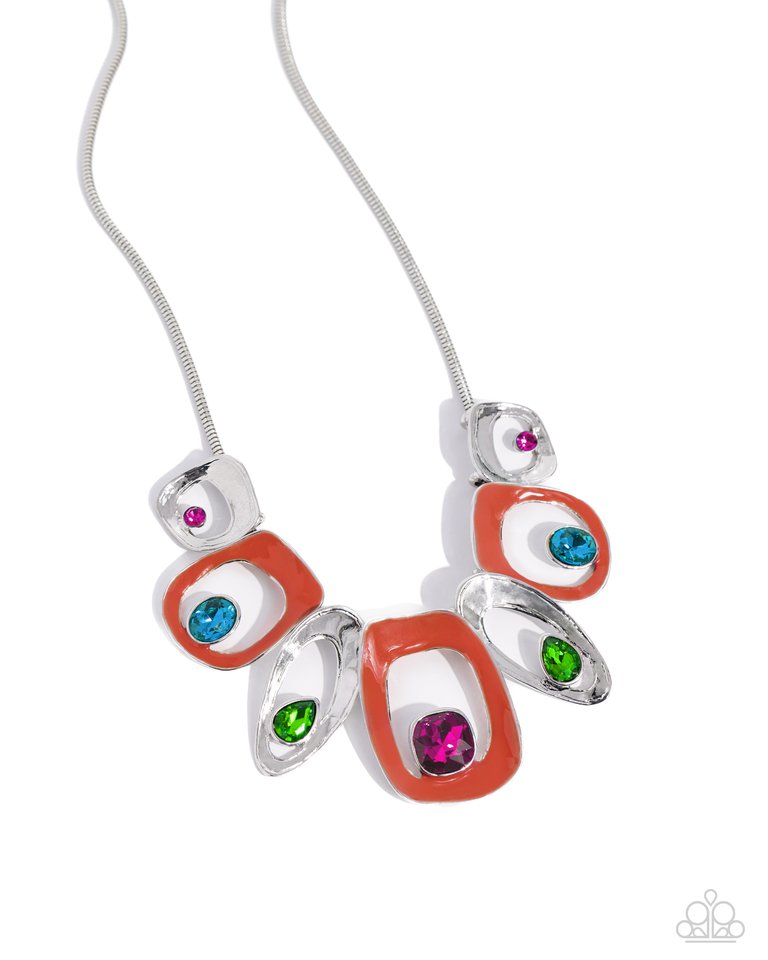 Poetically Painted - Orange - Paparazzi Necklace Image