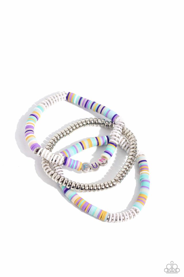 Just for Fun - White - Paparazzi Bracelet Image