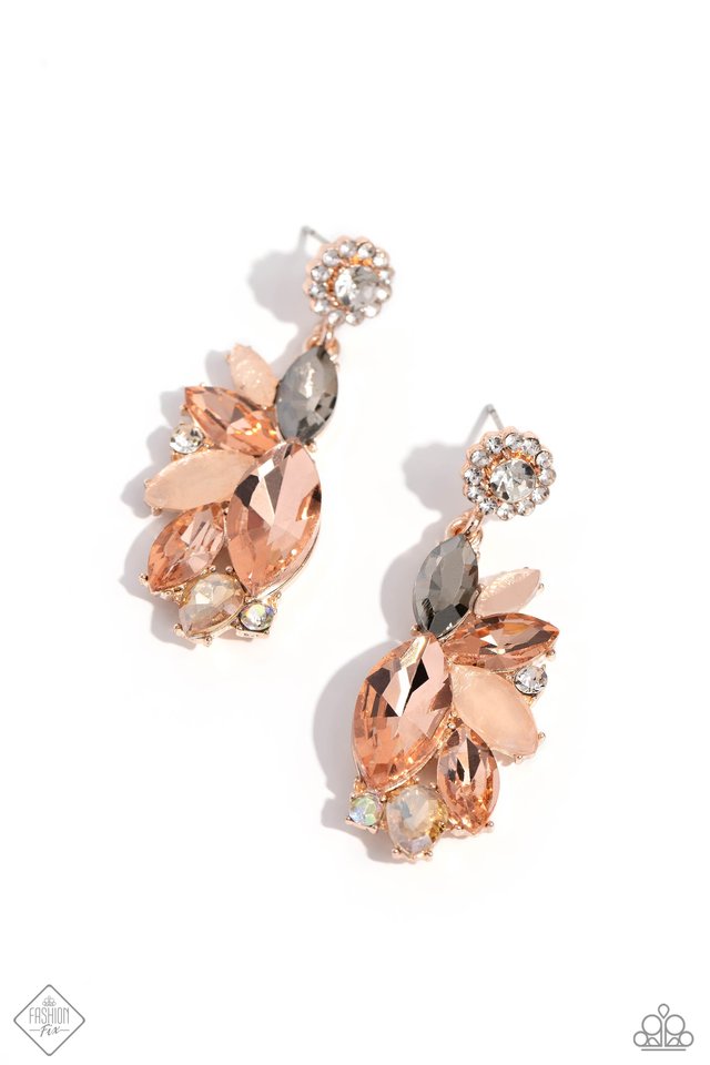 Soft Sashay - Rose Gold - Paparazzi Earring Image