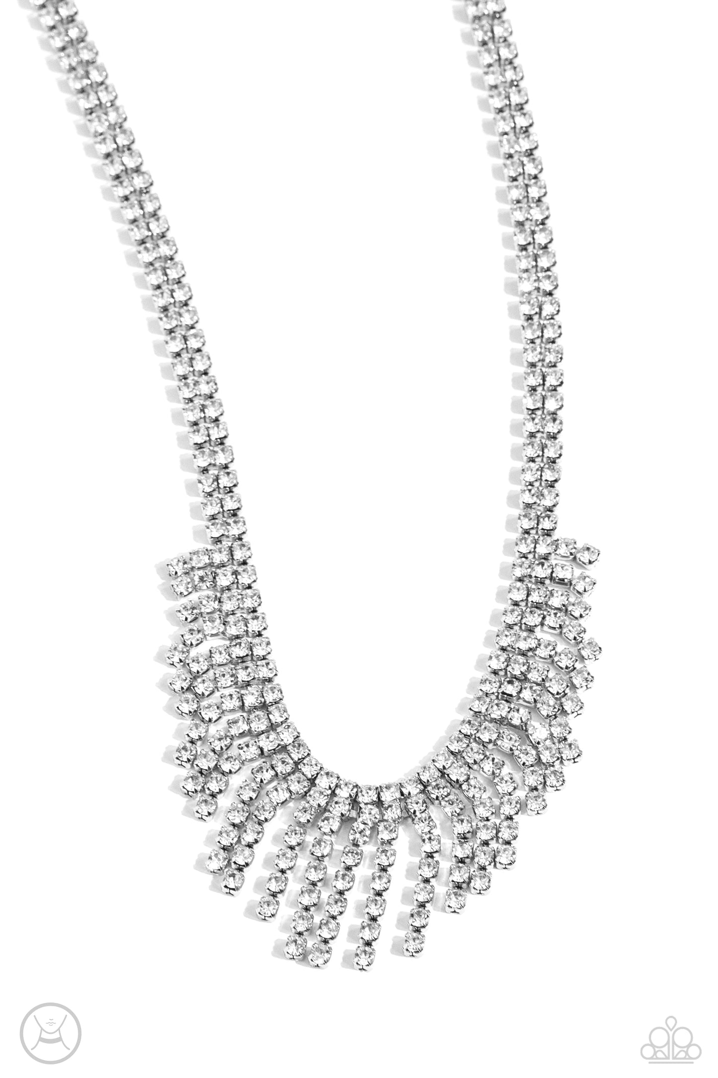 Paparazzi Necklace ~ Daring Decadence - White