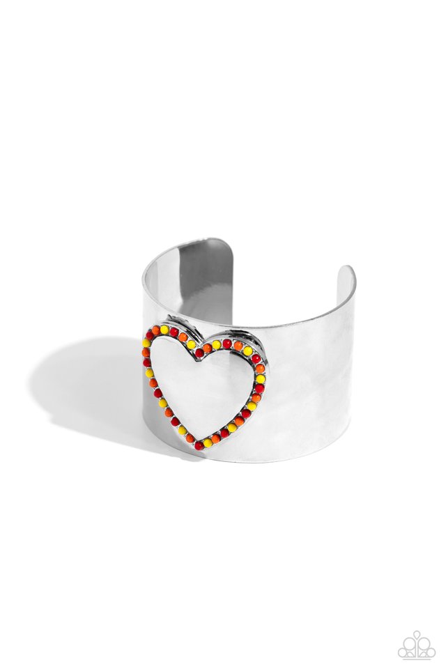 Cuffing Season - Red - Paparazzi Bracelet Image