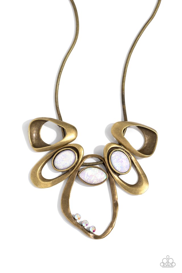 Gleaming Gala - Brass - Paparazzi Necklace Image