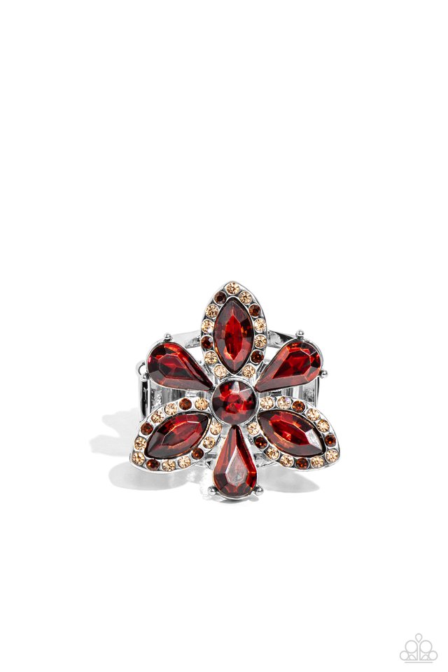 Blazing Blooms - Brown - Paparazzi Ring Image
