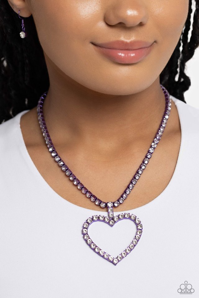 Flirting Fancy - Purple - Paparazzi Necklace Image