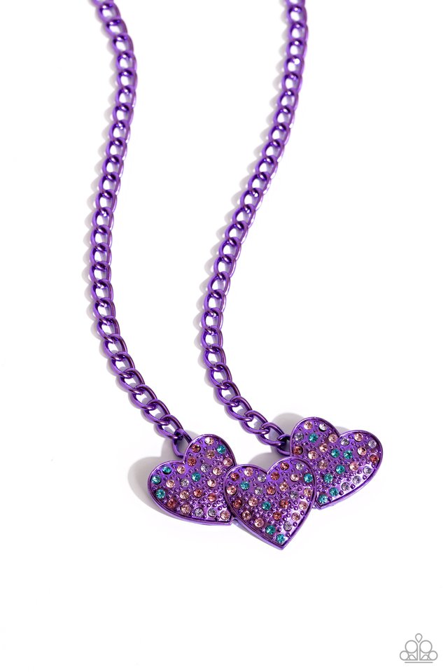 Low-Key Lovestruck - Purple - Paparazzi Necklace Image
