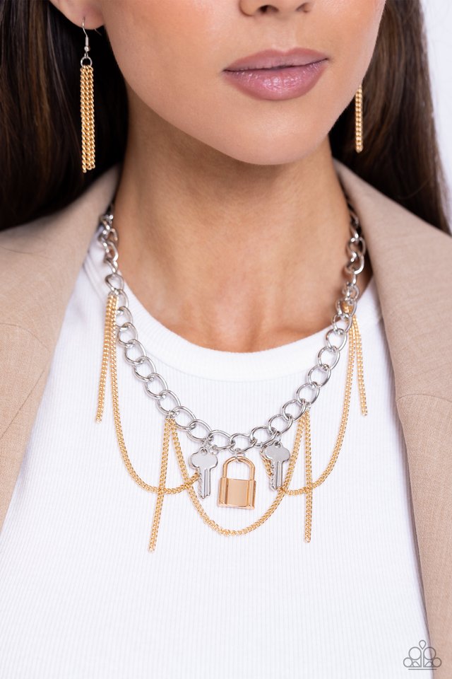 Against the LOCK - Multi - Paparazzi Necklace Image