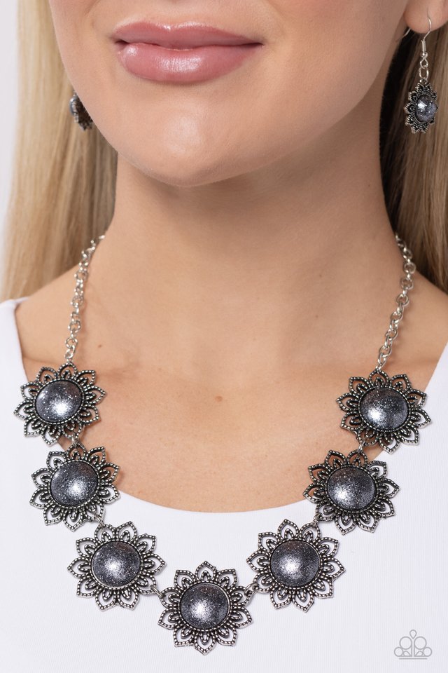 The GLITTER Takes It All - Silver - Paparazzi Necklace Image