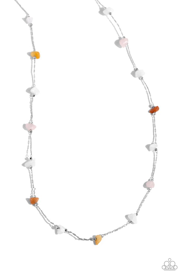 Narrow Novelty - White - Paparazzi Necklace Image