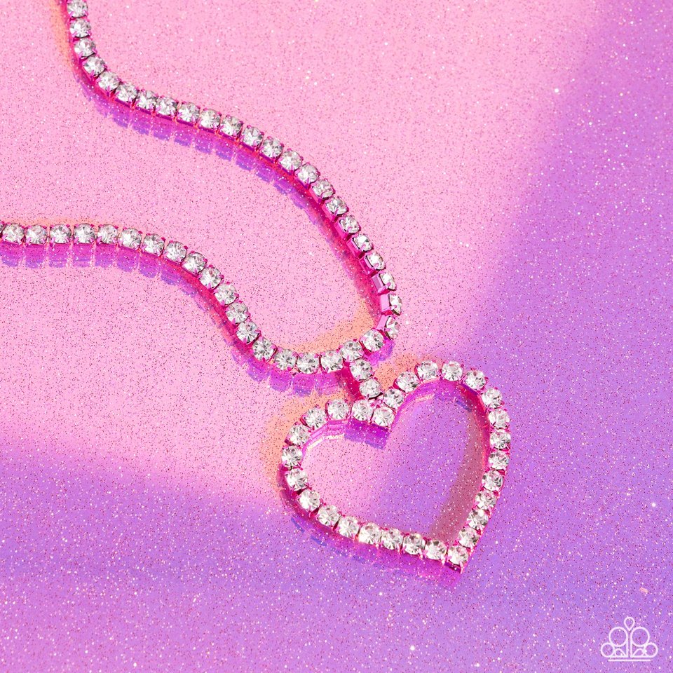 Flirting Fancy - Pink - Paparazzi Necklace Image