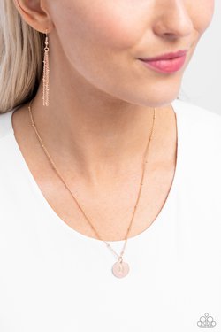 Initial Elegance - Rose Gold - D - Paparazzi Necklace Image