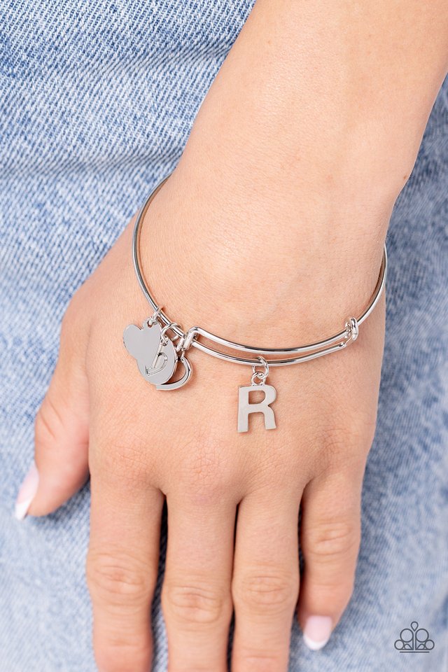 Making It INITIAL - Silver - R - Paparazzi Bracelet Image