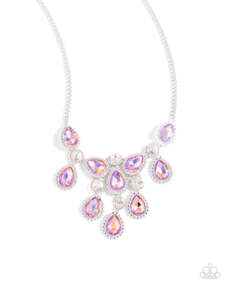Dripping in Dazzle - Orange - Paparazzi Necklace Image