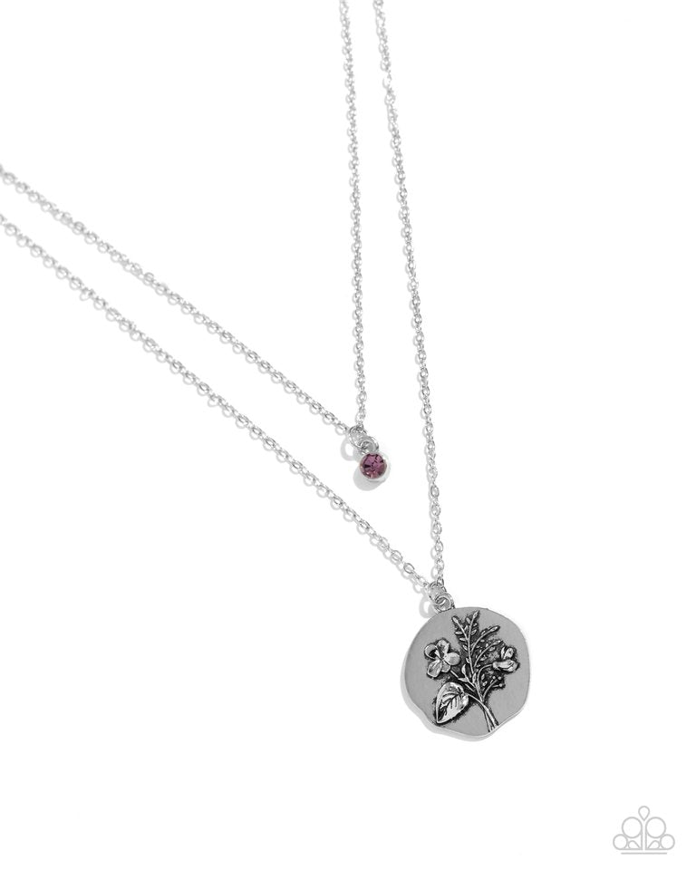 Birthstone Beauty - Purple - Paparazzi Necklace Image