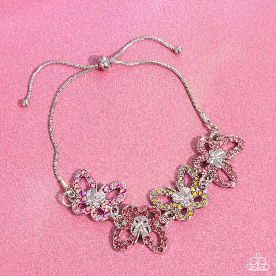 Butterfly Belonging - Pink - Paparazzi Bracelet Image
