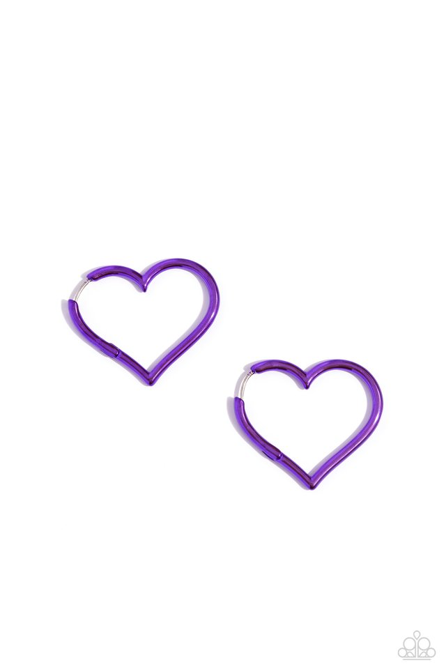 Loving Legend - Purple - Paparazzi Earring Image