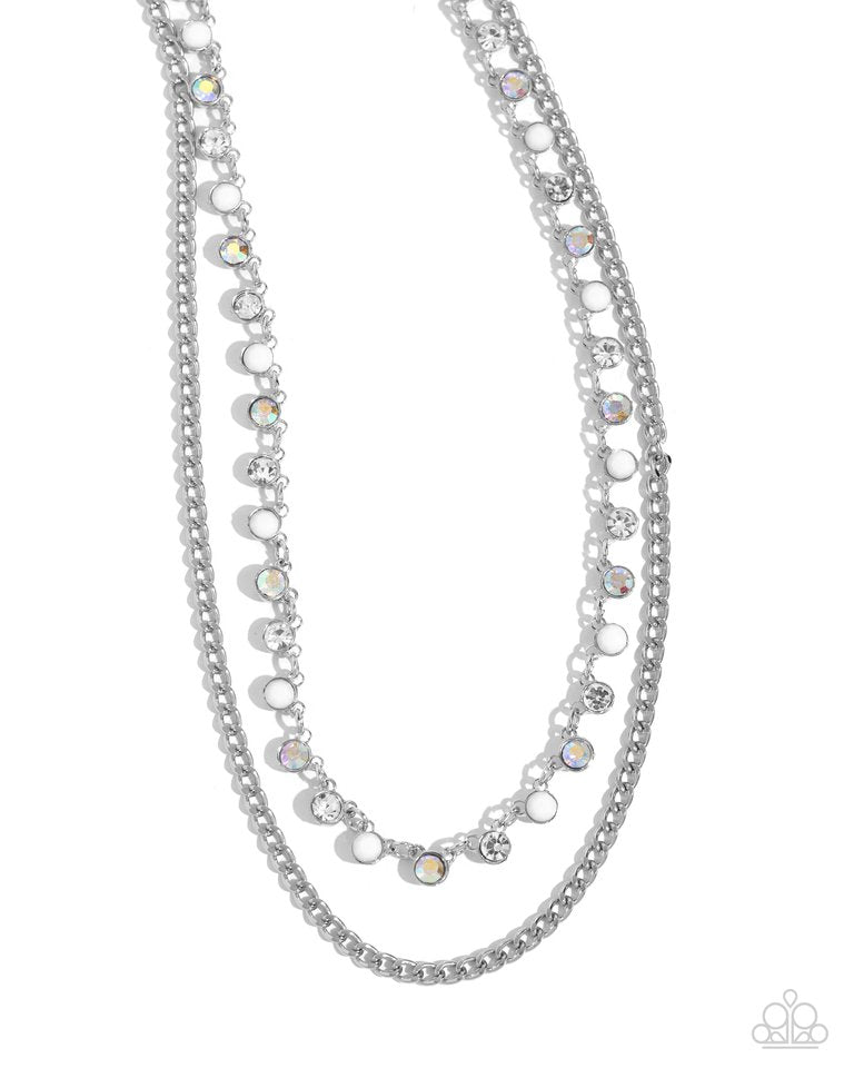 Delicate Dame - White - Paparazzi Necklace Image