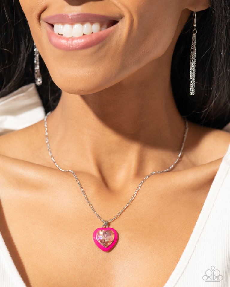 Heartfelt Hope - Pink - Paparazzi Necklace Image