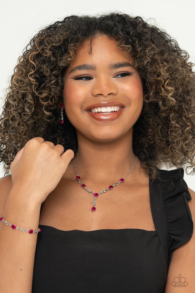 Led by the ROSE - Pink - Paparazzi Earring Image