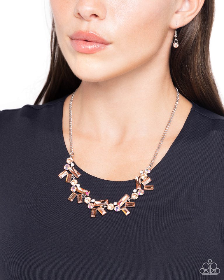 Serene Statement - Orange - Paparazzi Necklace Image