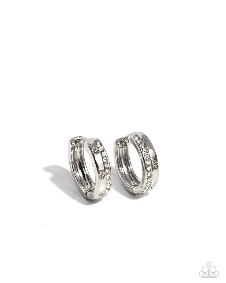 Perceptive Polish - White - Paparazzi Earring Image