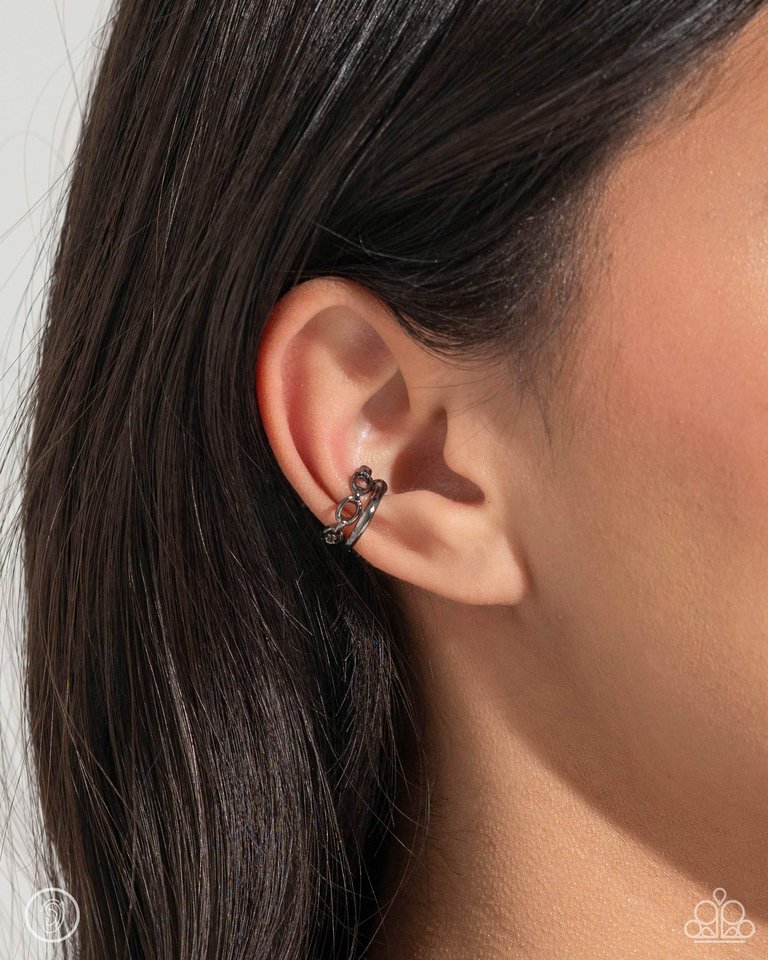 Mandatory Musings - Black - Paparazzi Earring Image