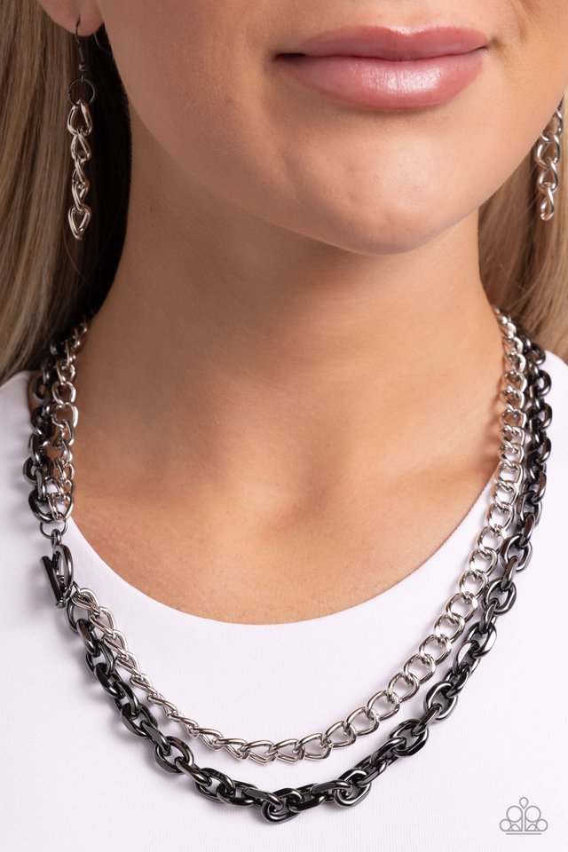Industrial Improv - Black - Paparazzi Necklace Image