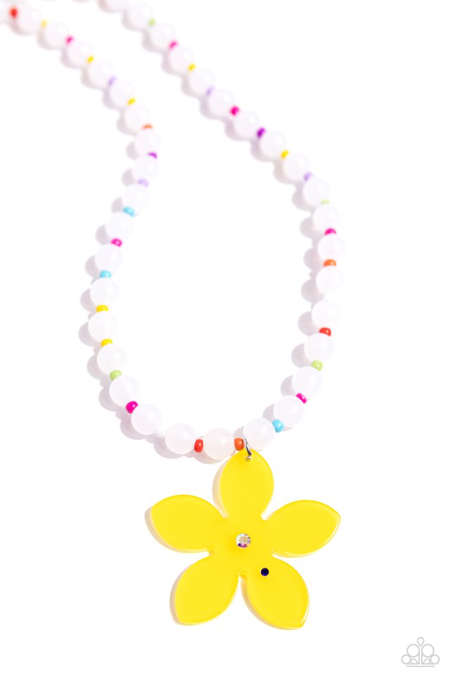 Nostalgic Novelty - Yellow - Paparazzi Necklace Image