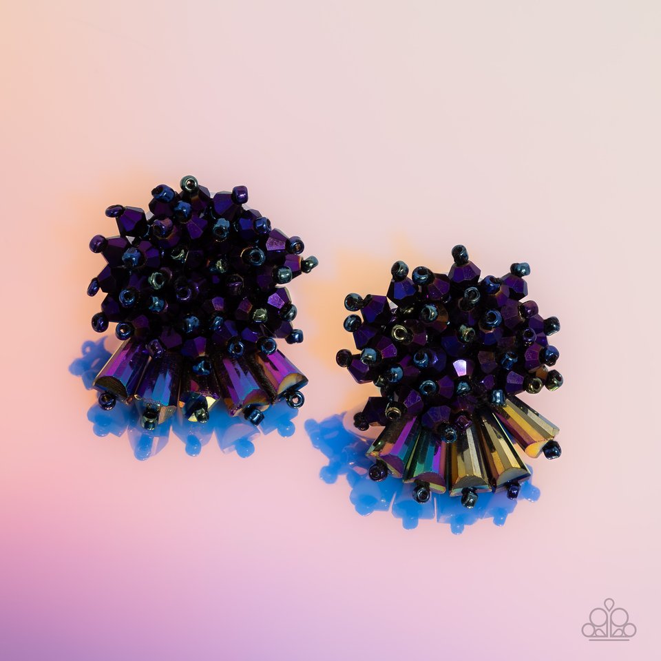 Streamlined Sass - Purple - Paparazzi Earring Image