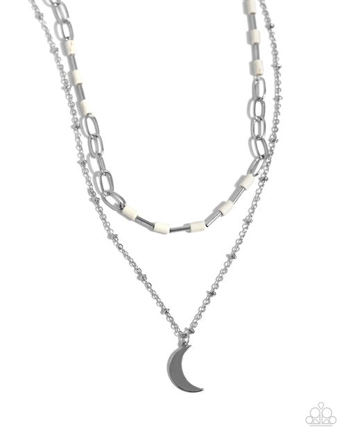 Lunar Lucidity - White - Paparazzi Necklace Image