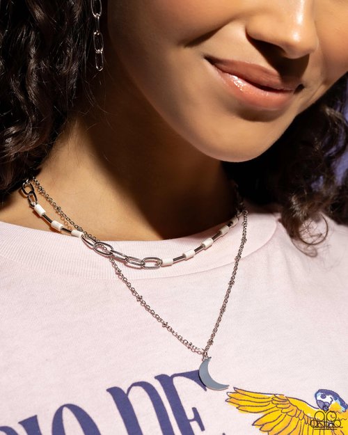 Lunar Lucidity - White - Paparazzi Necklace Image