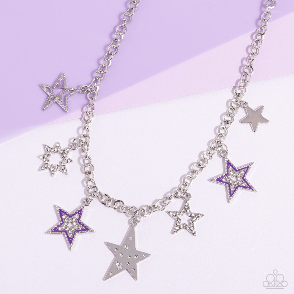 Starstruck Sentiment - Purple - Paparazzi Necklace Image