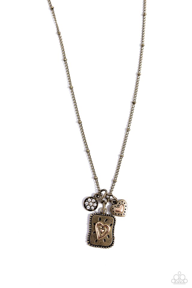 Antiqued Admiration - Brass - Paparazzi Necklace Image