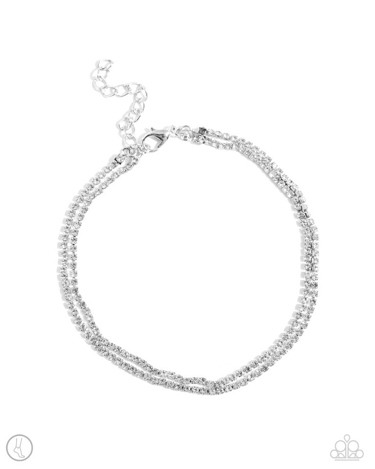 Dainty Declaration - White - Paparazzi Bracelet Image