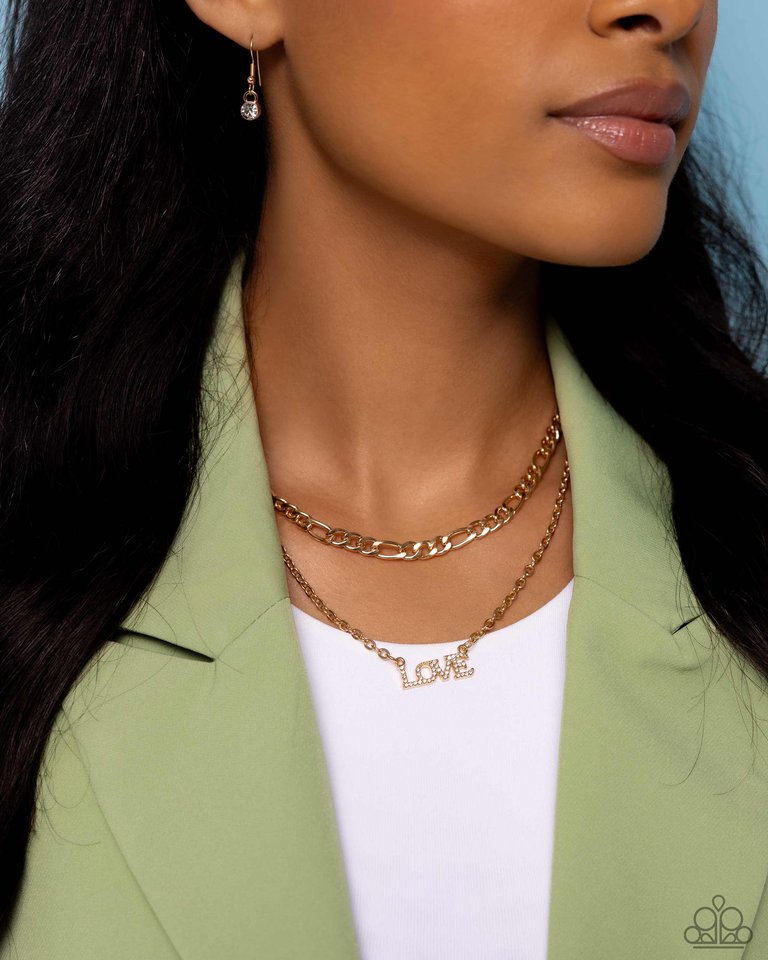 Lovely Layers - Gold - Paparazzi Necklace Image
