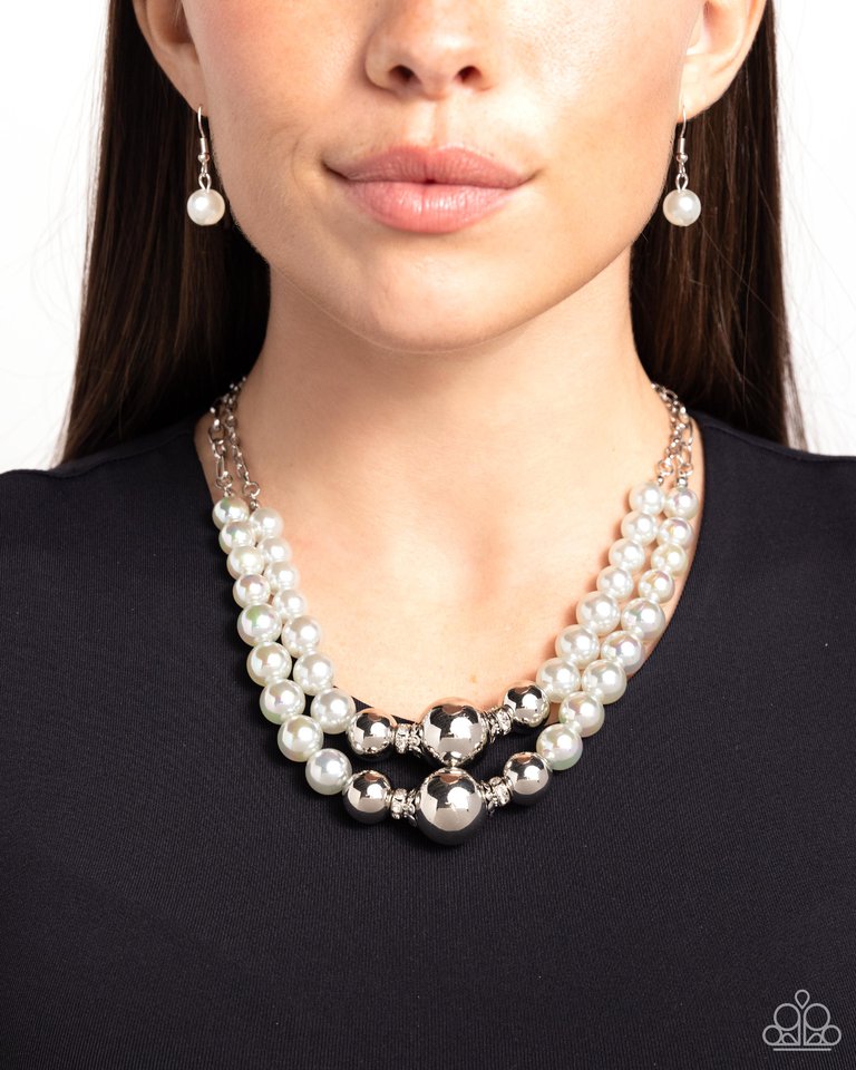 Ballroom Balance - Silver - Paparazzi Necklace Image