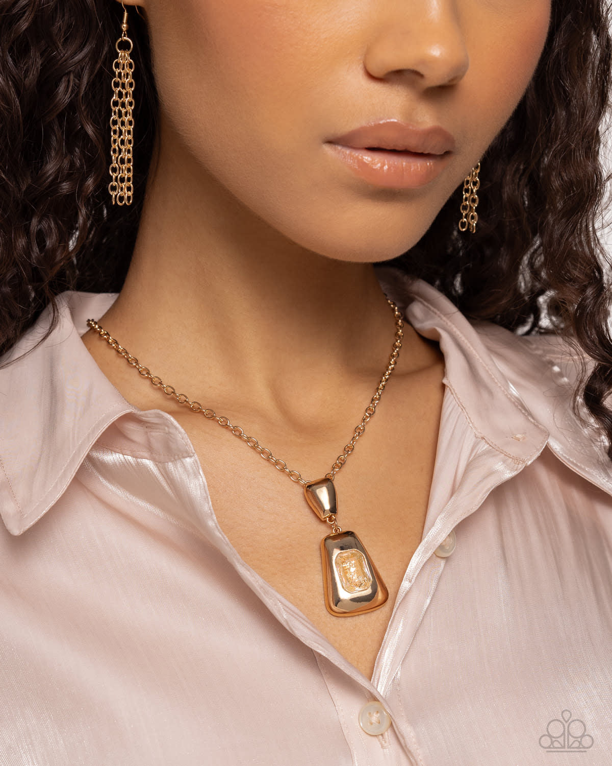 Pendant Promise - Orange - Paparazzi Necklace Image