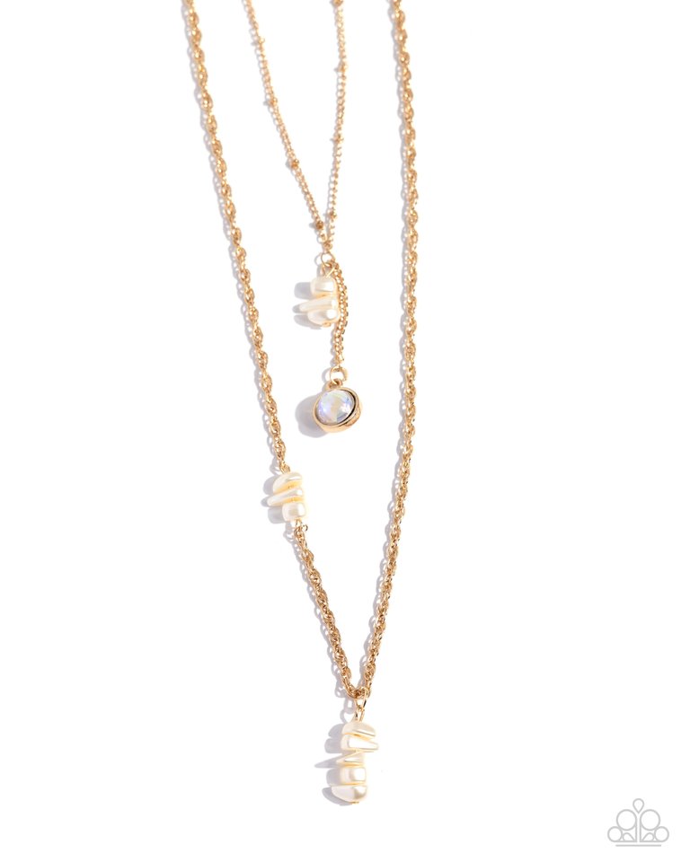 Leisurely Layered - Gold - Paparazzi Necklace Image