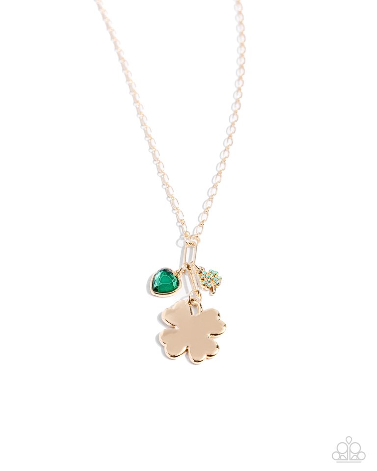 Luck of the Draw - Green - Paparazzi Necklace Image
